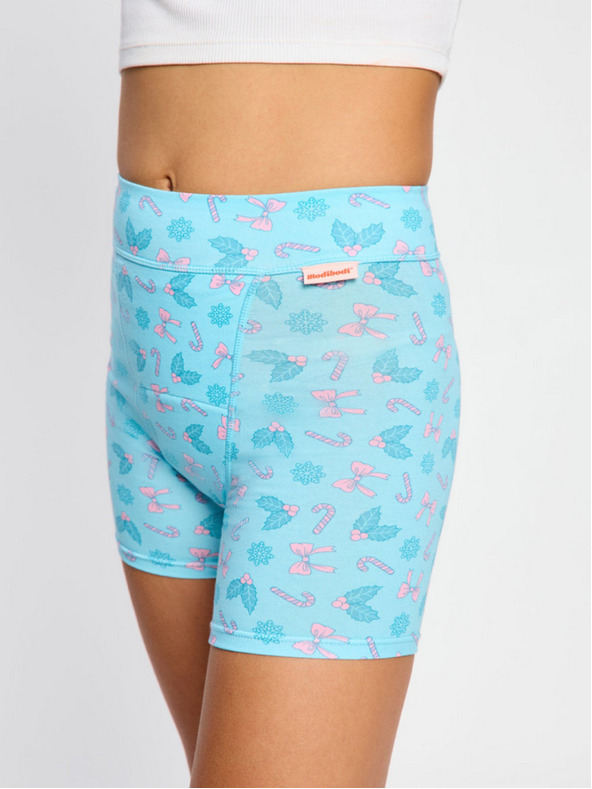 Modibodi Szett kettőből - Modibodi Teen Sleep Short Super Happy Holiday Multi lány menstruációs alvóalsónadrág