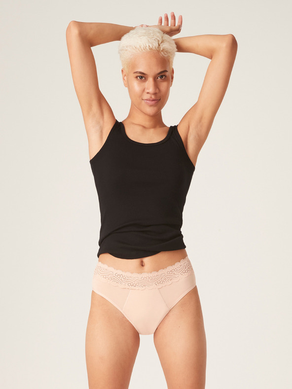 Modibodi Modibodi Sensual Hi-Waist Bikini Maxi Beige menstruációs alsónadrág