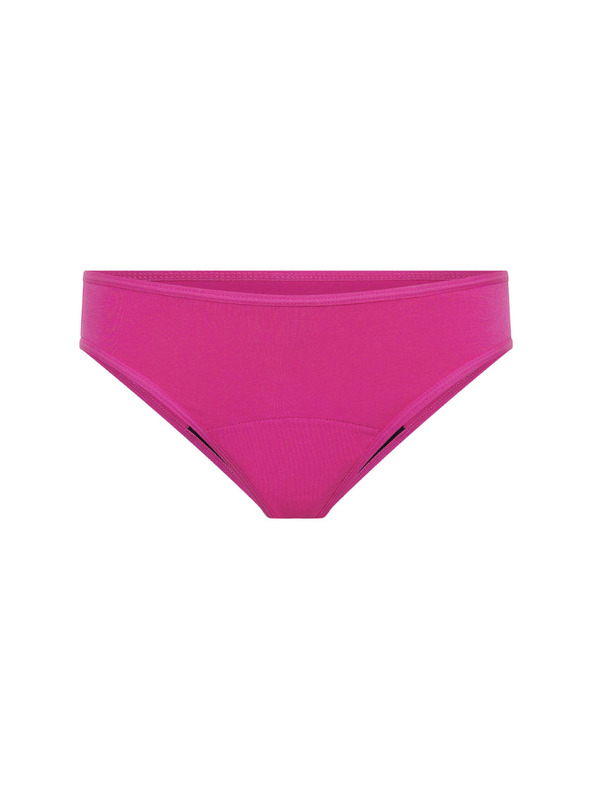 Modibodi Modibodi Basic Mid-Rise Brief Moderate-Heavy Fandango Pink menstruációs alsónadrág