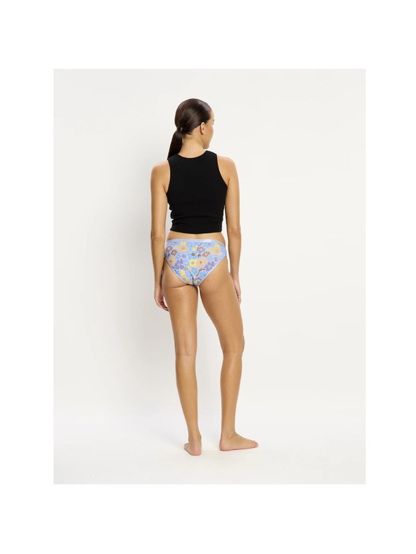 Modibodi Modibodi Classic Bikini Super Happy Daisy Blue menstruációs alsónadrág