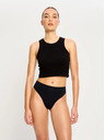 Modibodi Modibodi Modicomfort Seamless Hi Waist Thong Light Black menstruációs tanga