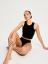 Modibodi Modibodi Modicomfort Seamless Hi Waist Thong Light Black menstruációs tanga