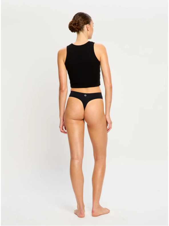Modibodi Modibodi Modicomfort Seamless Hi Waist Thong Light Black menstruációs tanga