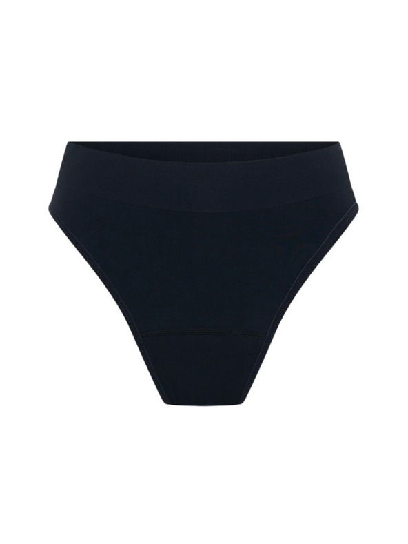 Modibodi Modibodi Modicomfort Seamless Hi Waist Thong Light Black menstruációs tanga