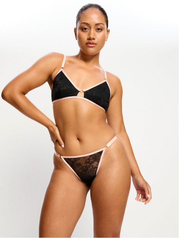 Modibodi Modibodi Bliss Thong Light Jet Black menstruációs tanga