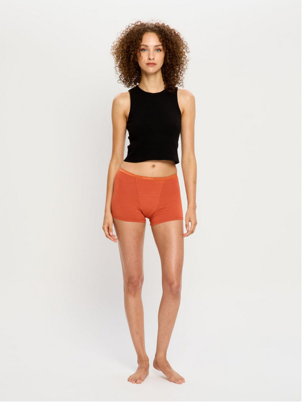 Modibodi Menstruációs alsó Modibodi Classic Boyshort Super Burnt Brick