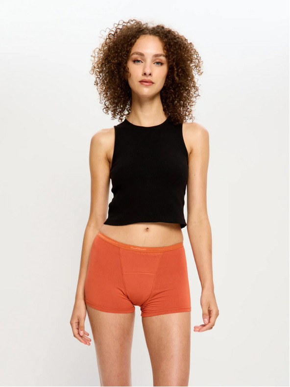 Modibodi Menstruációs alsó Modibodi Classic Boyshort Super Burnt Brick