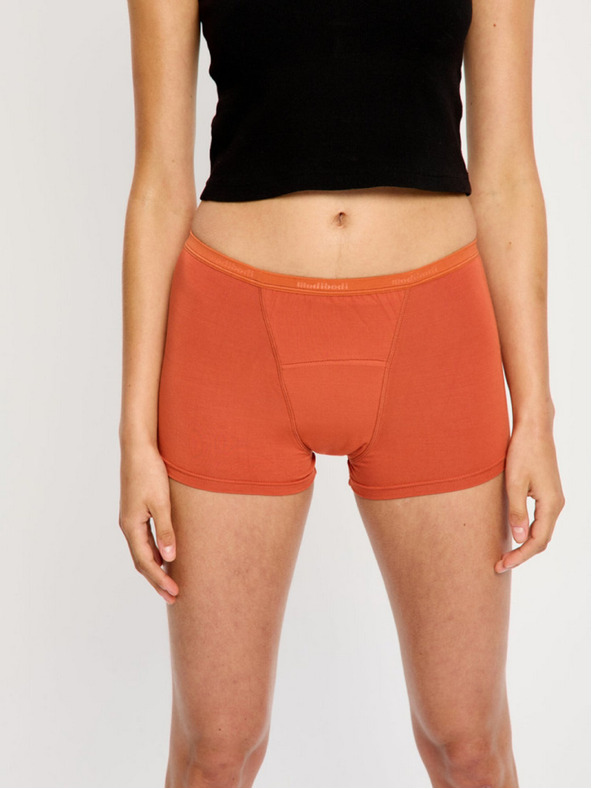 Modibodi Menstruációs alsó Modibodi Classic Boyshort Super Burnt Brick