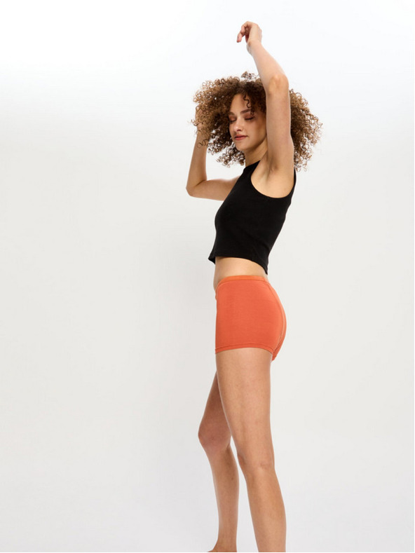 Modibodi Menstruációs alsó Modibodi Classic Boyshort Super Burnt Brick