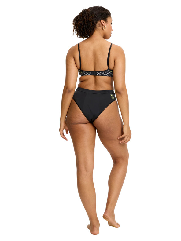 Modibodi Menstruációs alsó Modibodi Smileyworld Hi Waist Brief Super-Overnight Black