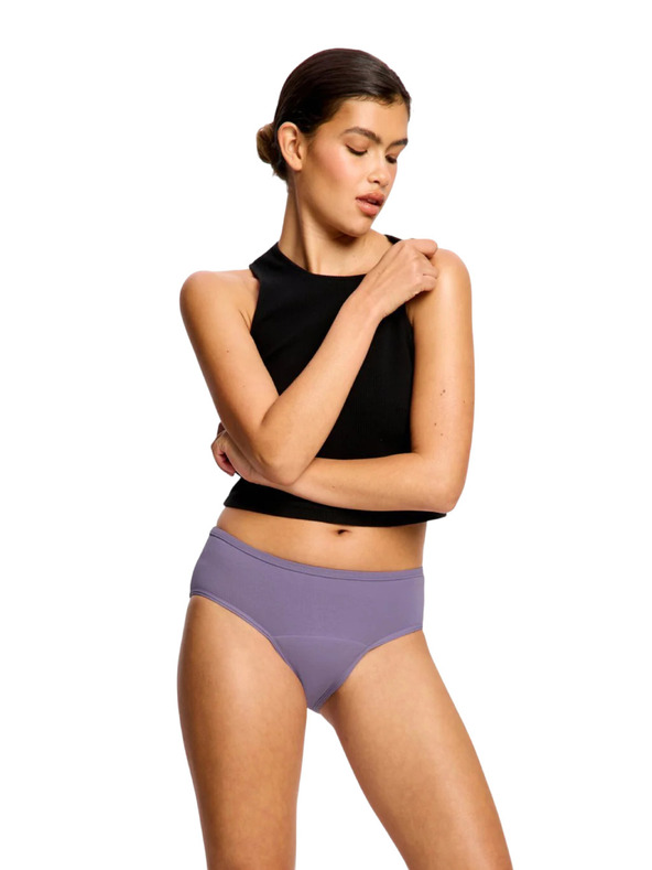 Modibodi Menstruációs alsó Modibodi Basic Mid-Rise Brief Moderate Purple Tonic