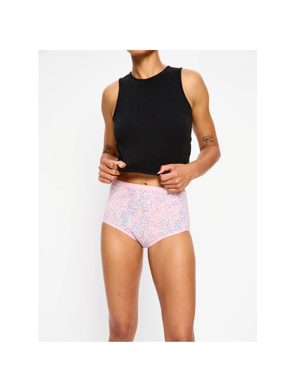 Modibodi Menstruációs alsó Modibodi Classic Full Brief Moderate Flore Pink