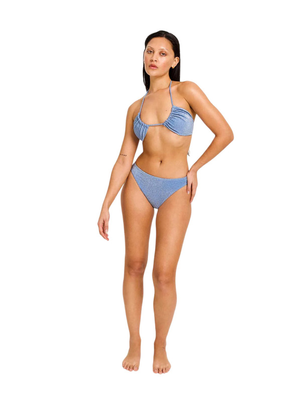 Modibodi Modibodi menstruációs fürdőruha Shimmer Hi-Leg Cheeky Mineral Blue alsó rész