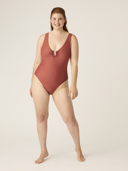Modibodi Modibodi menstruációs fürdőruha High V Neck One Piece Sahara Red