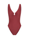 Modibodi Modibodi menstruációs fürdőruha High V Neck One Piece Sahara Red