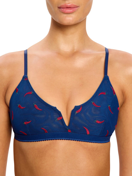 Modibodi Modibodi Intimates V Day V-Bralette sötétkék-chilli melltartó