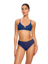 Modibodi Modibodi Intimates V Day V-Bralette sötétkék-chilli melltartó