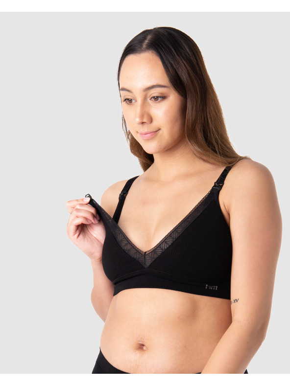 Hotmilk Női melltartó Hotmilk Caress Seamfree Bamboo REGULAR CAP szoptatós fekete