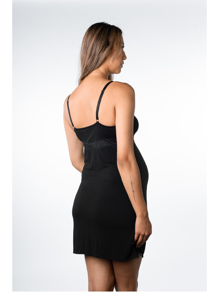 Hotmilk Női éjszakai ing Hotmilk Dream Nightie REGULAR CAP szoptatós fekete