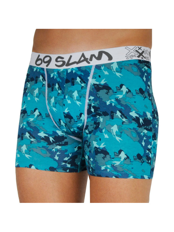 69slam Három darabos szett - férfi boxeralsó 69SLAM fit bamboo mix