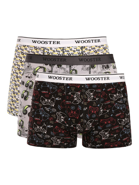Wooster Hármas szett - férfi boxeralsó Wooster többszínű