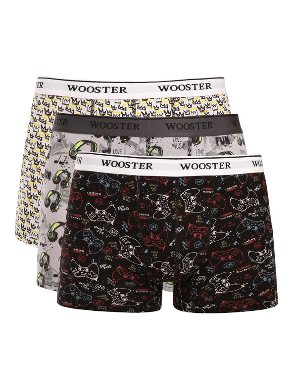 Wooster Hármas szett - férfi boxeralsó Wooster többszínű