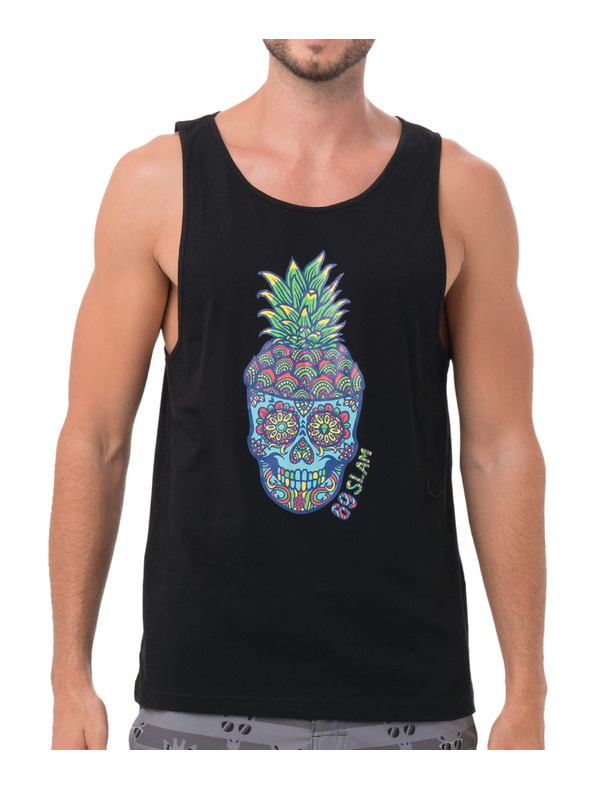 69slam Férfi trikó 69SLAM PINE SKULL BLACK