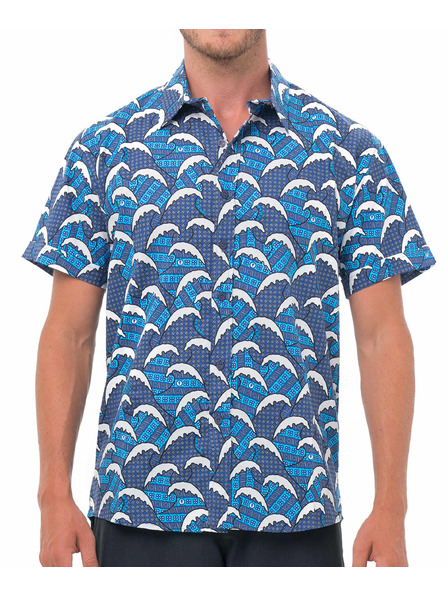 69slam Férfi ing 69SLAM BATIK WAVE