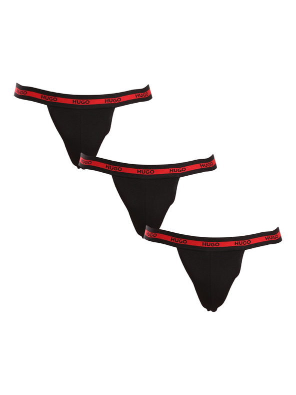 HUGO Három darabos csomag - férfi jockstrap HUGO fekete