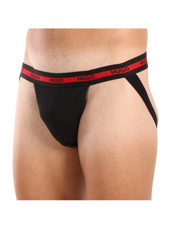 HUGO Három darabos csomag - férfi jockstrap HUGO fekete