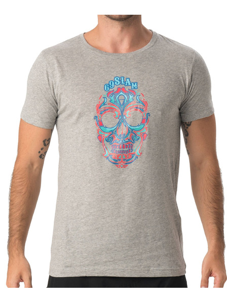 69slam 69SLAM férfi póló SKULLNAMENT GREY