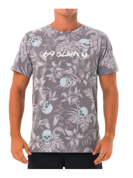 69slam 69SLAM férfi póló WILD GARDEN BLUE HANS