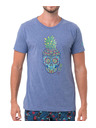 69slam 69SLAM férfi póló PINE SKULL BLUE