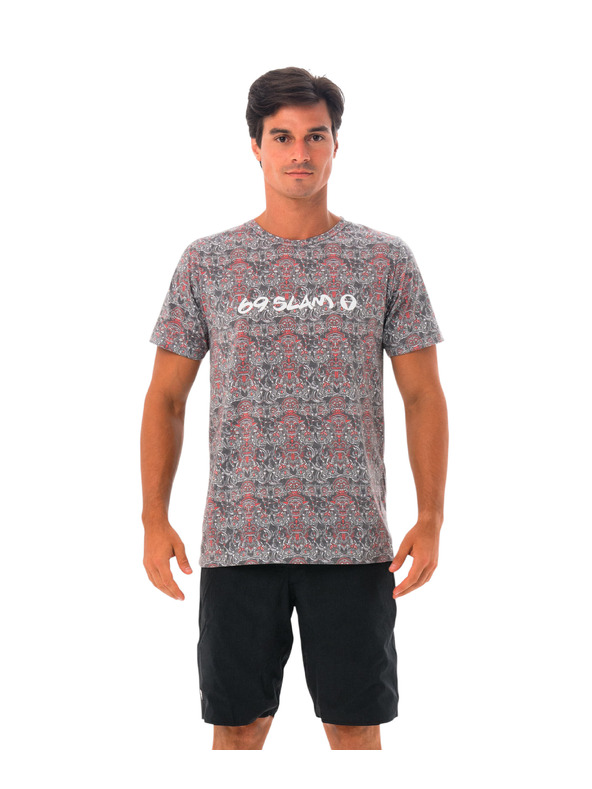 69slam 69SLAM férfi póló TOTEM MASK BLACK HANS