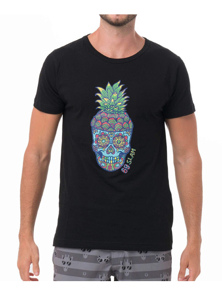 69slam 69SLAM férfi póló PINE SKULL BLACK
