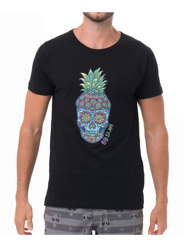 69slam 69SLAM férfi póló PINE SKULL BLACK