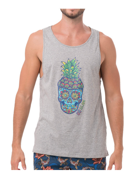 69slam 69SLAM férfi póló PINE SKULL GREY