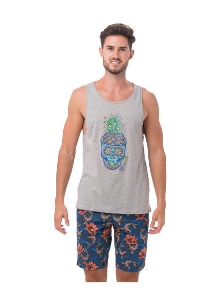 69slam 69SLAM férfi póló PINE SKULL GREY