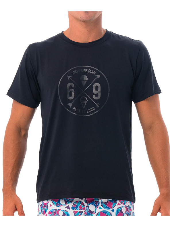 69slam 69SLAM férfi póló CROSS BLACK UPF +30