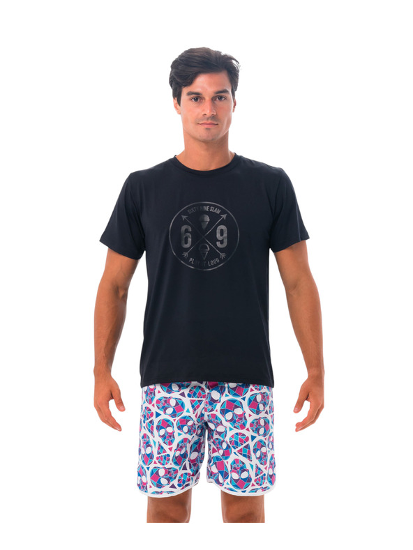 69slam 69SLAM férfi póló CROSS BLACK UPF +30