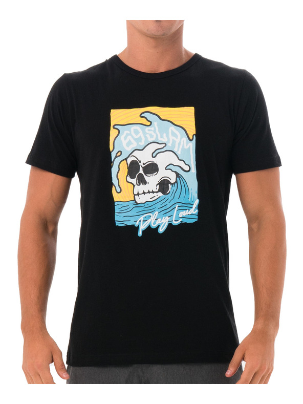 69slam 69SLAM férfi póló SKULL ISLE BLACK