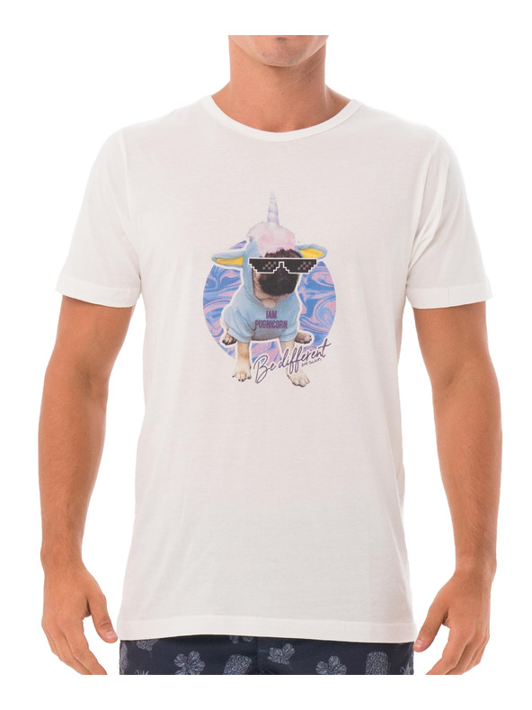 69slam Férfi póló 69SLAM PUGNICORN WHITE