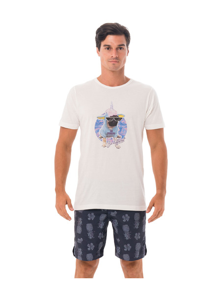 69slam Férfi póló 69SLAM PUGNICORN WHITE