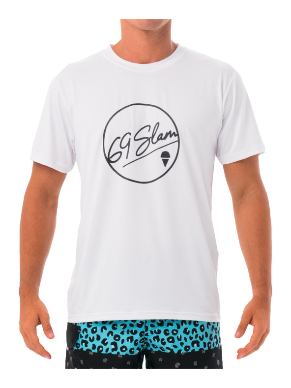 69slam 69SLAM férfi póló BUBBLE WHITE UPF +30