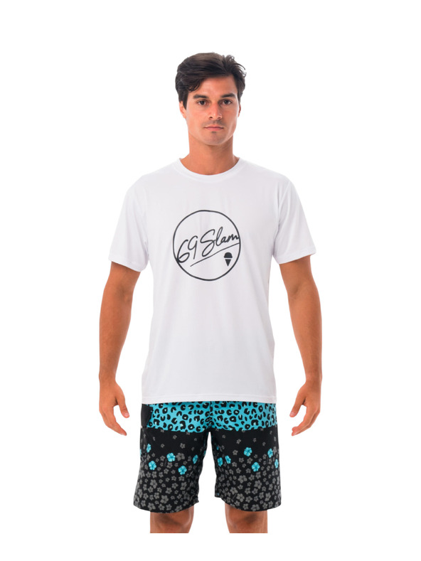 69slam 69SLAM férfi póló BUBBLE WHITE UPF +30