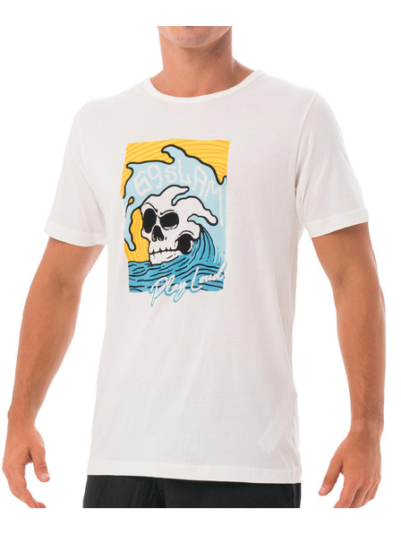 69slam 69SLAM férfi póló SKULL ISLE WHITE
