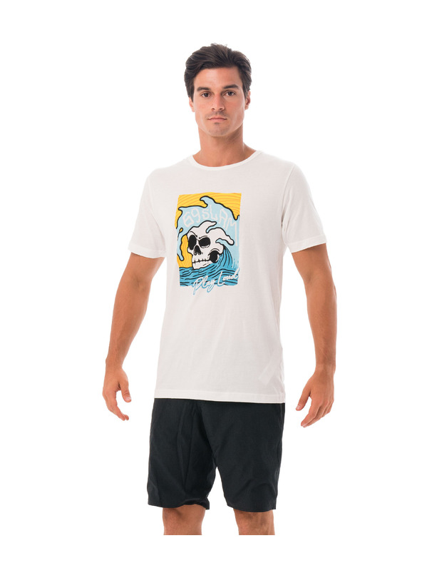 69slam 69SLAM férfi póló SKULL ISLE WHITE