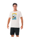 69slam 69SLAM férfi póló SKULL ISLE WHITE