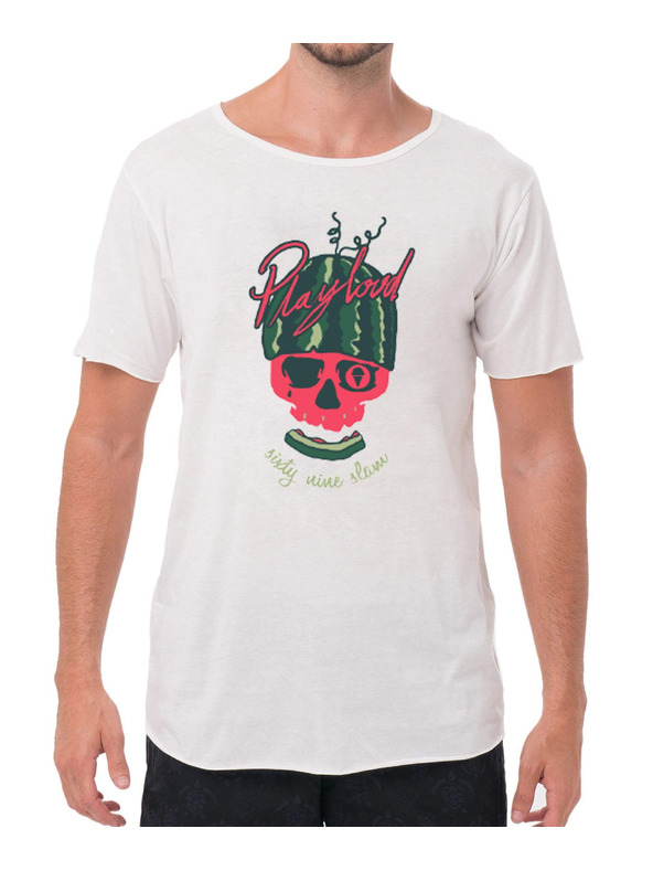 69slam 69SLAM férfi póló MELON RIDER WHITE