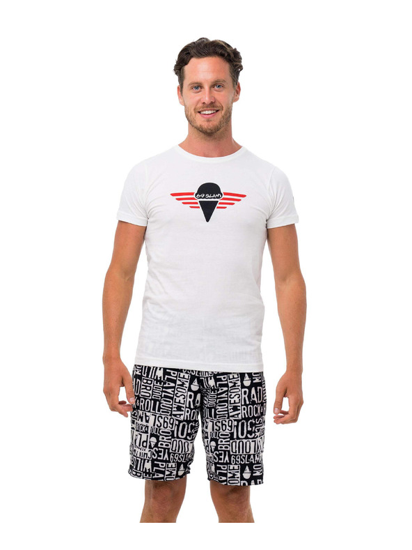 69slam 69SLAM férfi póló GI NINE WHITE